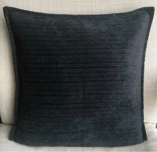 Plain-Black-Chenille-cushion-cover