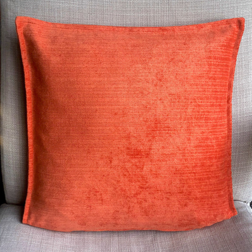 Plain-Orange-Chenille-cushion-cover