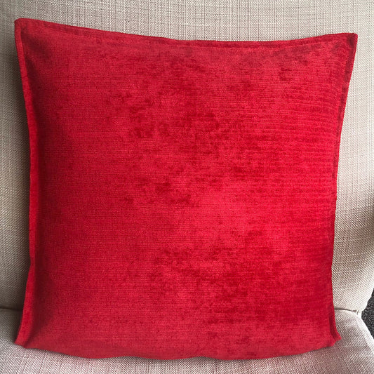 Plain-Red-Chenille-cushion-cover