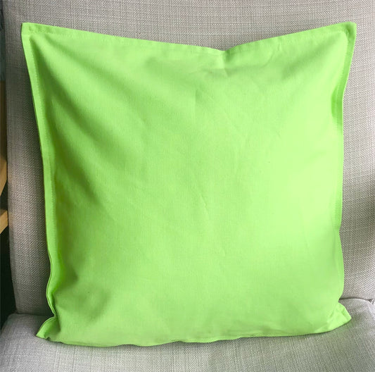 Cushion-cover-plain-lime-100%-cotton