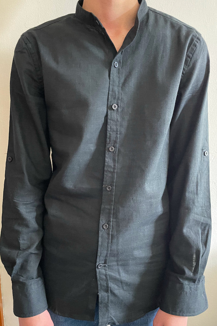grandad-collar-shirts-plain-black
