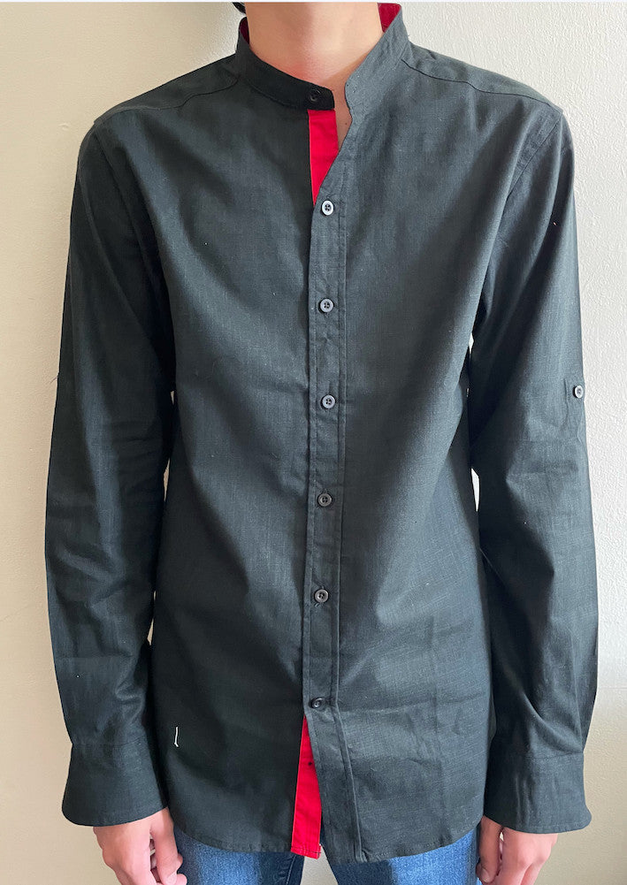 grandad-collar-shirt-black