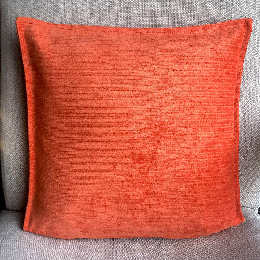 Plain-Orange-Chenille-cushion-cover